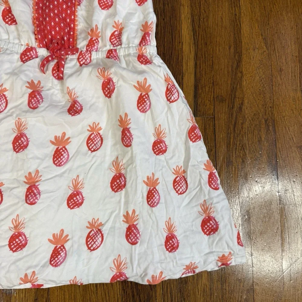 Girls Pineapple Gymboree Size 10 Summer Dress Pink White Orange